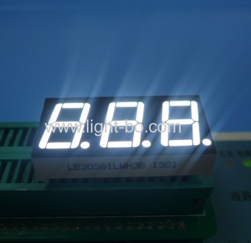 Ultra White Triple digit 7 segment led display common anode 0.56-inch for heating and cooling