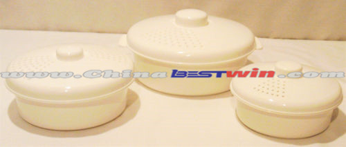 Heavy-gauge polypropylene Microwave Cookware Set 3 Set As Seen On TV