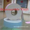 China best manufacturer of destructible self adhesive vinyl paper roll Wholesale cheap Eggshell/graffiti sticker paper