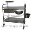 Manual Mobile Surgical Cure Trolley With One Bowl And One Bucket