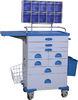 Epoxy Coated Steel Doctor Use Anesthesia Cart With Eight Drawers