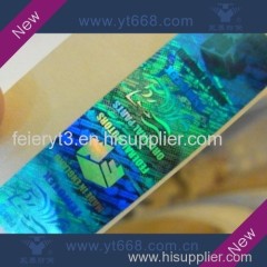 Blue color hologram packaging laser sticker printing