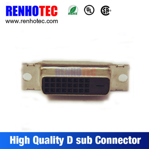 Solder VGA 180 Degree Negative Pole 8 Pin DVI Female Connector