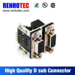 Alibaba China Supplier Solder VGA Dual in Line 90 Degree Female 15 Pin D-Sub to DVI Connector