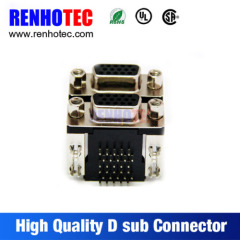 Alibaba China Supplier Solder VGA Dual in Line 90 Degree Female 15 Pin D-Sub to DVI Connector