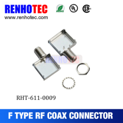 Zinc Alloy F Male RF Quick Connector Electrical Coaxial F RG6 Compression Connectors