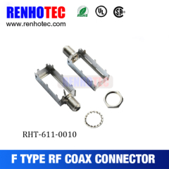 Zinc Alloy F Male RF Quick Connector Electrical Coaxial F RG6 Compression Connectors