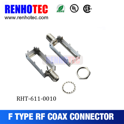 75 ohm F Jack Circular Connector RF Electrical Coaxial F Connectors