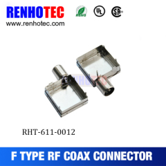 75 ohm F Jack Circular Connector RF Electrical Coaxial F Connectors