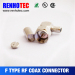 Right Angle F Plug RF Connector Electrical Coaxial F RG179 Compression Connectors