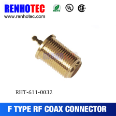 Zinc Alloy F R/A Female Crimp RF Quick Connect Connector Electrical Coaxial F Connectors