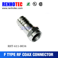 Zinc Alloy F R/A Female Crimp RF Quick Connect Connector Electrical Coaxial F Connectors