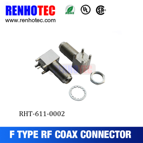 Zinc Alloy F R/A Female Crimp RF Quick Connect Connector Electrical Coaxial F Connectors