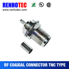 Straight TNC Female Crimp Cable Electrical Magnetic TNC Connectors for RG6U RG59