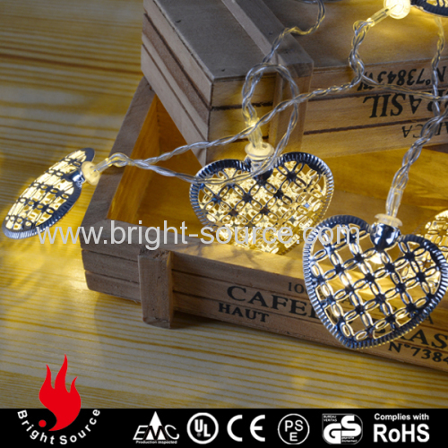 led string lights outdoor with heart design