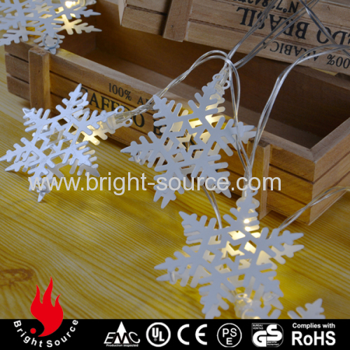 Snowflake shape battery string lights