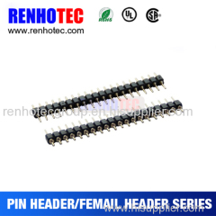 single/double row 0.8mm 2.54mm pitch pin header male type