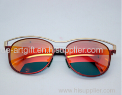 novelty fashion designer women sunglasses with metal & plastic mixed frame