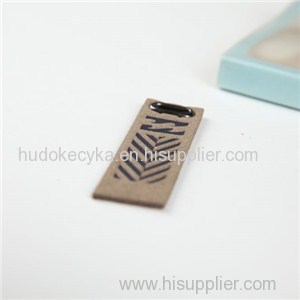 Custom Embossing Logo Suede Leather Label