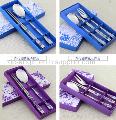 New design with ceramic handle stainless steel tableware