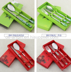 New design with ceramic handle stainless steel tableware