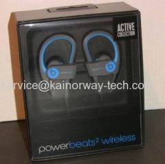Beats by Dr.Dre Powerbeats2 Wireless Bluetooth Stereo Earphones Active Collection Blue Grey