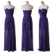 Irregular Sheath Purple High-Low Flower Accent Pageant Formal Prom Dress