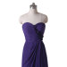 Irregular Sheath Purple High-Low Flower Accent Pageant Formal Prom Dress