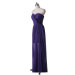 Irregular Sheath Purple High-Low Flower Accent Pageant Formal Prom Dress