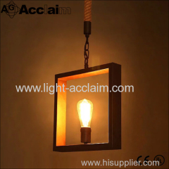 Iron American chandelier A square industrial chandeliers small chandelier for bedroom dining room ceiling lights