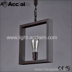 Iron American chandelier A square industrial chandeliers small chandelier for bedroom dining room ceiling lights