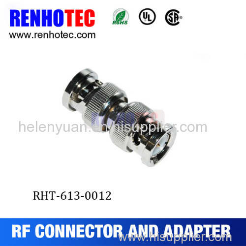 Double BNC male adapter bnc male to bnc male connector