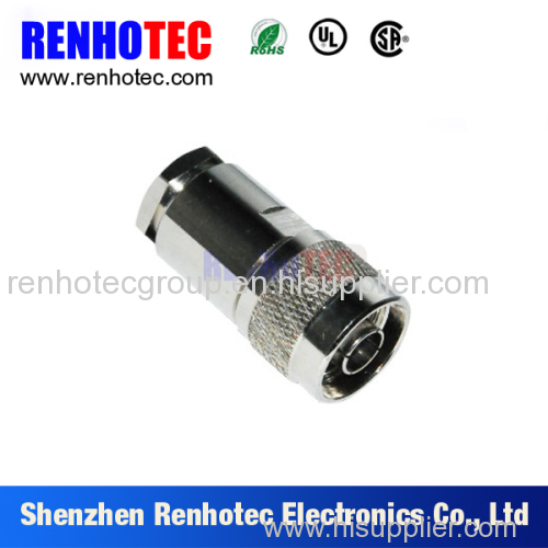 male plug N connector crimp for RG58/RG59 coax cable