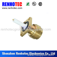 gold plated N jack panel receptacle connectors N