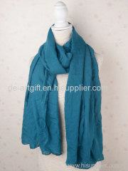 Very soft wholesale plain cotton scarf solid color