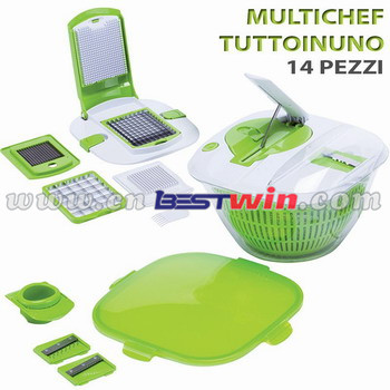 Multichef Tuttoinuno Master Slcer All In One Food Processor Multifunctional Vegetable Slicer Chopper Salad As Seen On TV