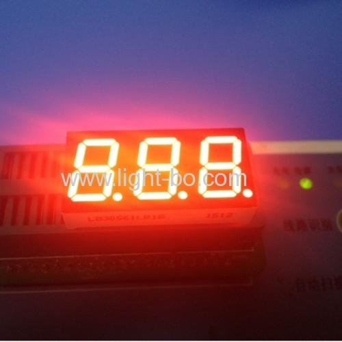 Super Red Triple Digit 0.56" 7 Segment LED Display common cathode for Digital Temperature Indicator