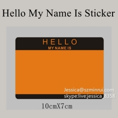 Fashion Design Die Cut Self Destructive Hello My Name Is Eggshell Stickers In Blanks For Street Art Use