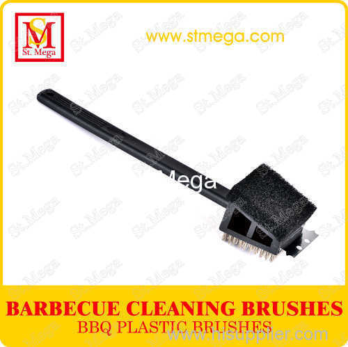 Practical 3-in-1 Plastic BBQ Grill Cleaning Brush