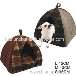 Soft Fabric Plush Fur Pet Dog House