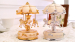 Beautiful lighted musical Christmas resin carousel