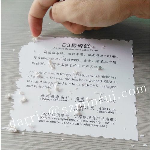 China top factory MInrui wholesale tamper evident self-adhesive security label paper roll and any design sheets
