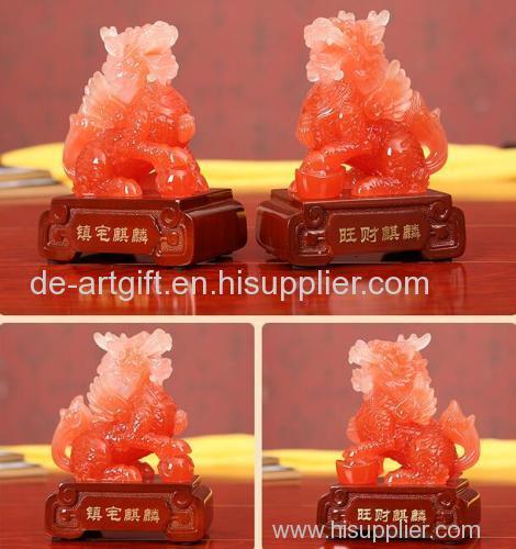 resin imitation jade kylin/kylin China/resin imitaion jade crafts