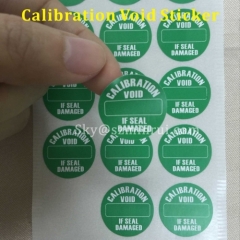 China Factory Supply Custom Round Calibration Tamper Evident Labels Stickers with Brittle Fragile Cover