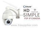 Wide Angle Waterproof PTZ Onvif Security Camera Outside 2.8mm -12mm Lens