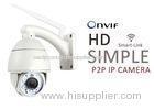 Wide Angle Waterproof PTZ Onvif Security Camera Outside 2.8mm -12mm Lens