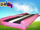 10M Long Pink Blow Up Tumble Track Flexible Portable Air Track For Tumbling