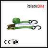 1&quot; 25mm Motorcycle tie down strap with PE coated s hook / Breaking Strength 800kg