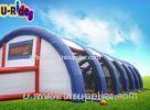 Big Blue Inflatable Paintball Field With Double Stitching 30m x15mx 6m