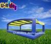 Custom Square Inflatable Water Pool / Yellow And Bule Inflatable Pool Tent